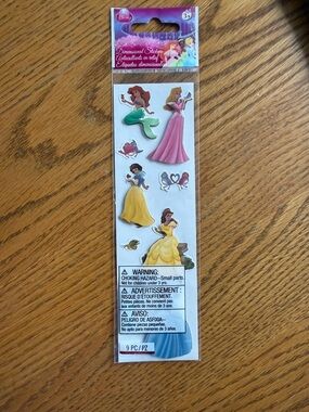 Disney Princess Puffy Stickers - Pink, Green, Yellow, Blue